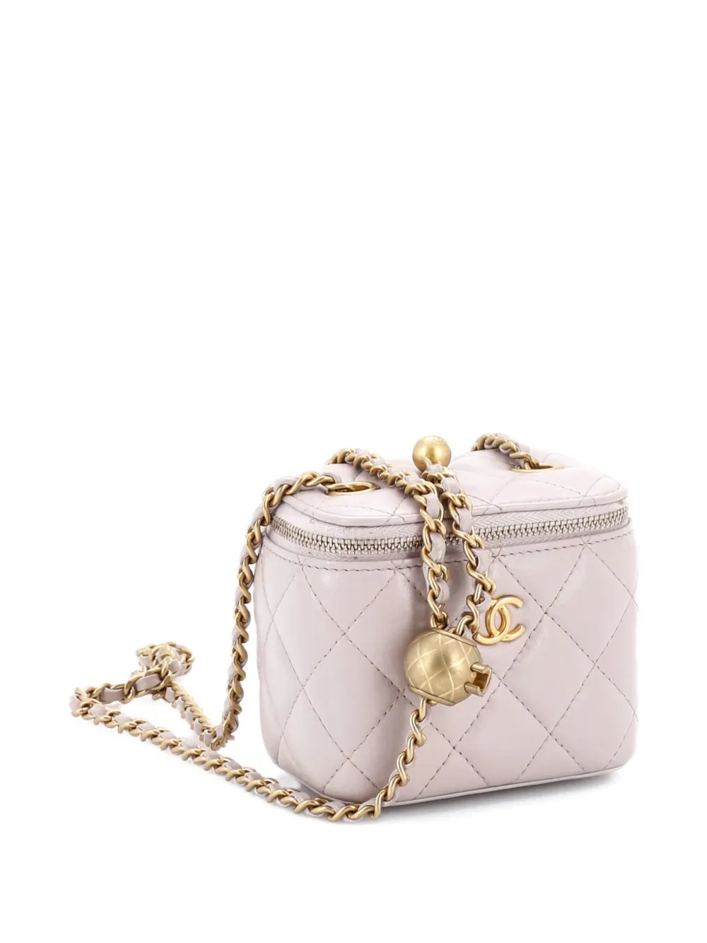 CHANEL Pre-Owned Classic Vanity Case with Chain Quilted Caviar Mini pouch | Image 2