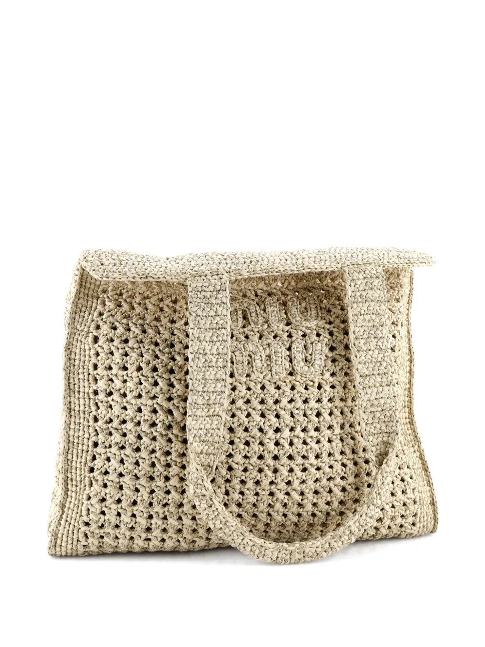 Miu Miu Pre-Owned 오픈 우븐 라피아 미디엄 토트 백 | Pre-Owned | Image 2