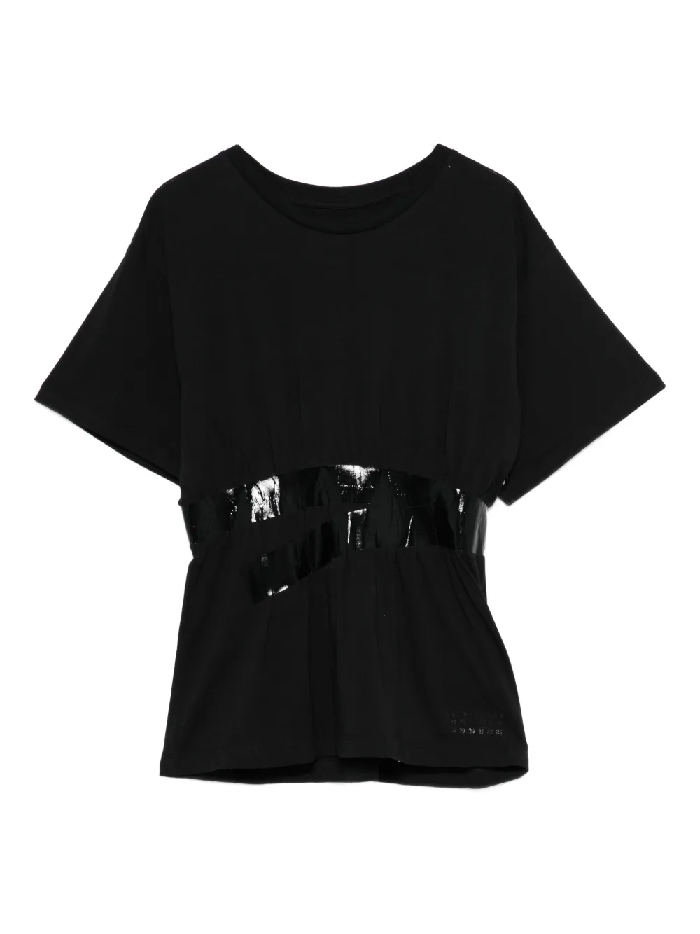 MM6 Maison Margiela Kids tape-detail T-shirt - Nero
