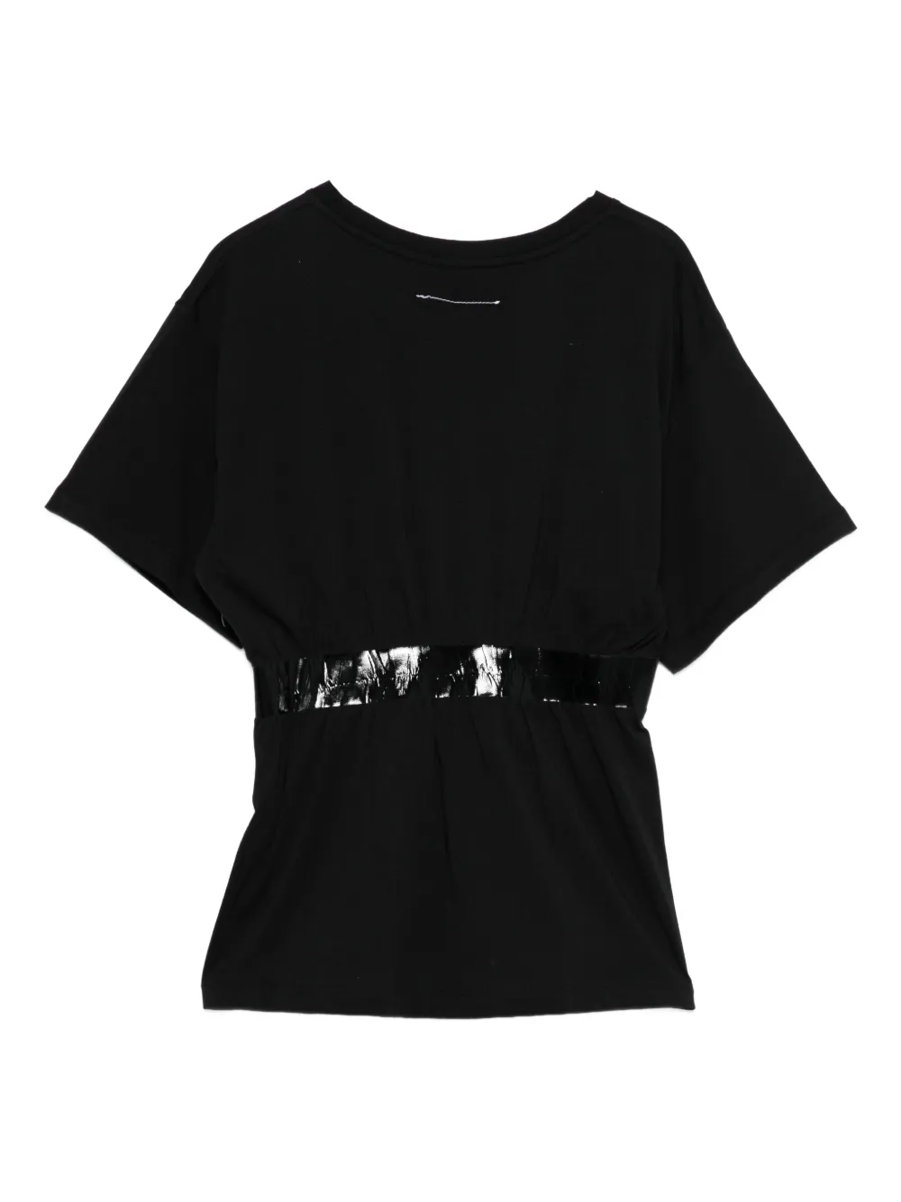  Mm6 Maison Margiela Kids T-shirt à Bandes Contrastantes - Noir 