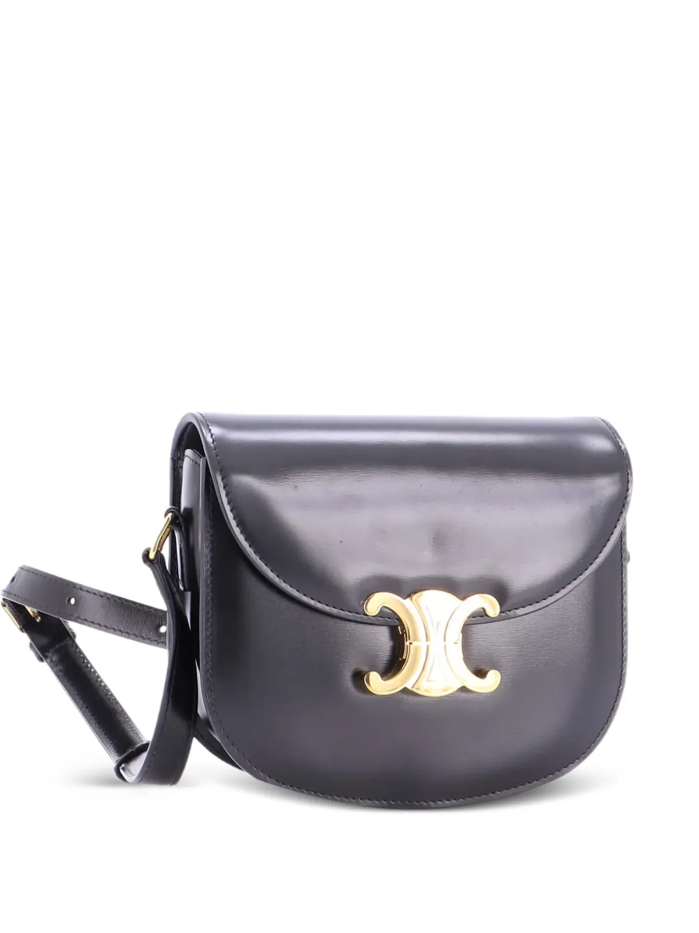 Celine Pre-Owned Triomphe Besace Clea Flap Bag Leather shoulder bag - Nero