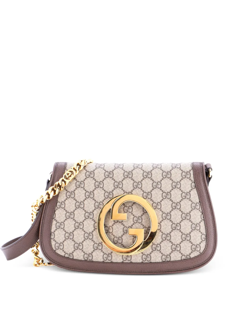 Gucci Pre-Owned Blondie NM Chain Flap Bag GG Coated Canvas Small shoulder bag - Marrone