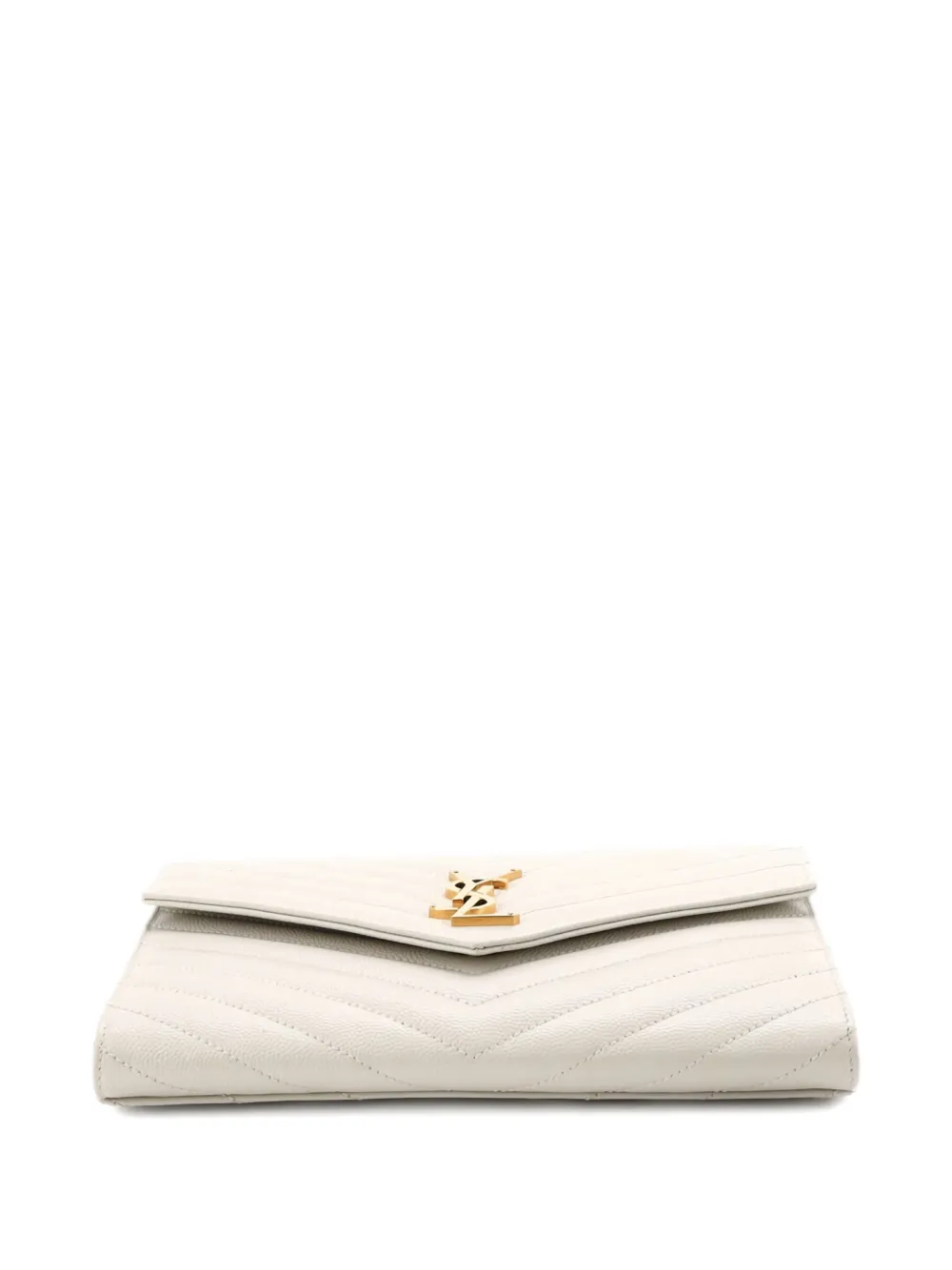 Classic Monogram Envelope Wristlet Matelasse Chevron Leather Clutch Bag