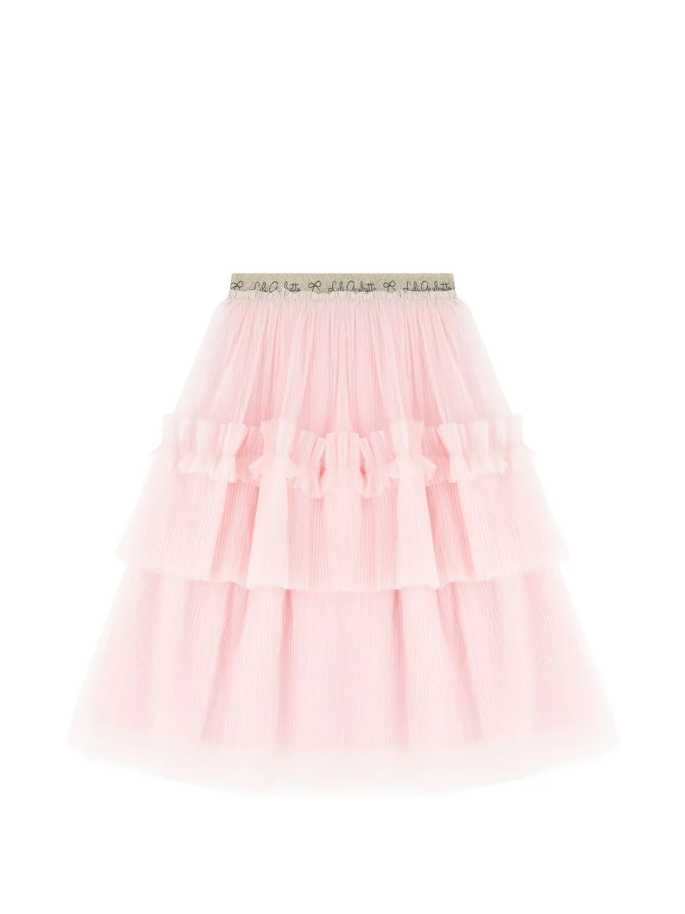 Lili Gaufrette Gonna con ruches in tulle - Rosa