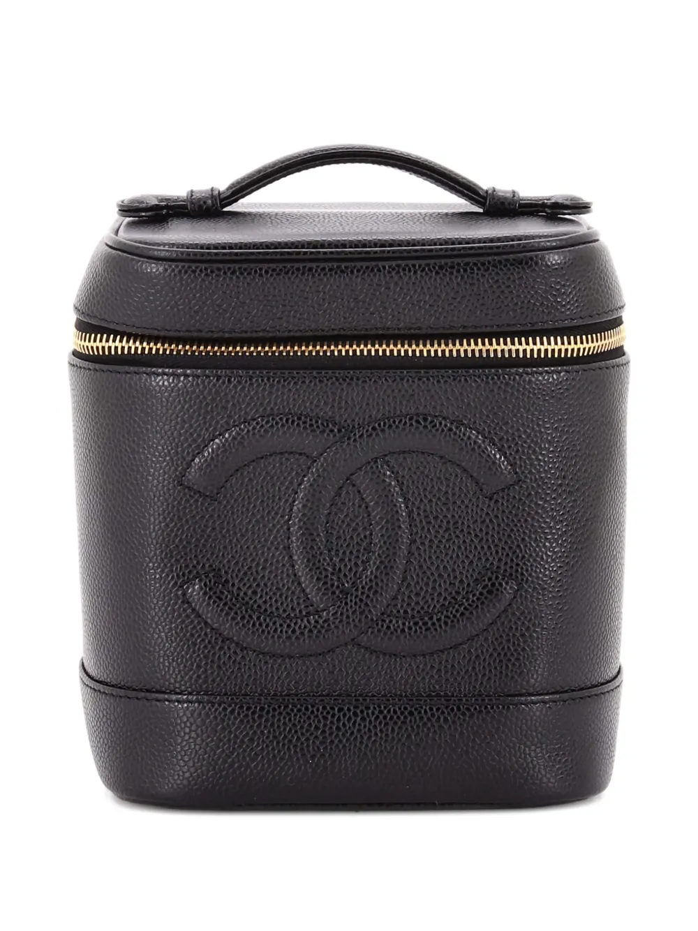 CHANEL Pre-Owned Timeless Cosmetic Case Caviar Tall pouch - Nero
