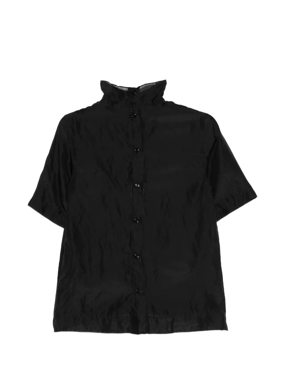 Christian Wijnants high-neck short-sleeve shirt - Nero