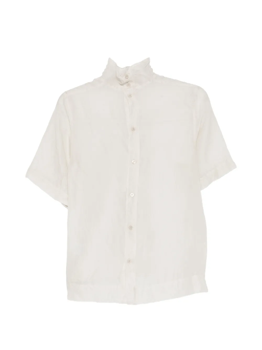 Christian Wijnants ruffled short-sleeve shirt - White