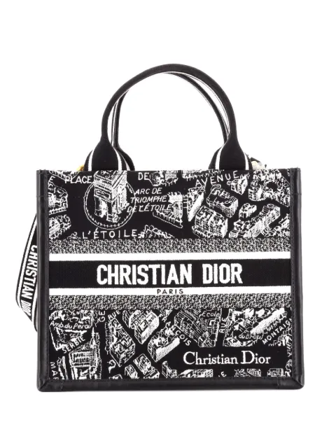 Christian Dior Pre-Owned Book with Strap Embroidered Canvas Small tote bag