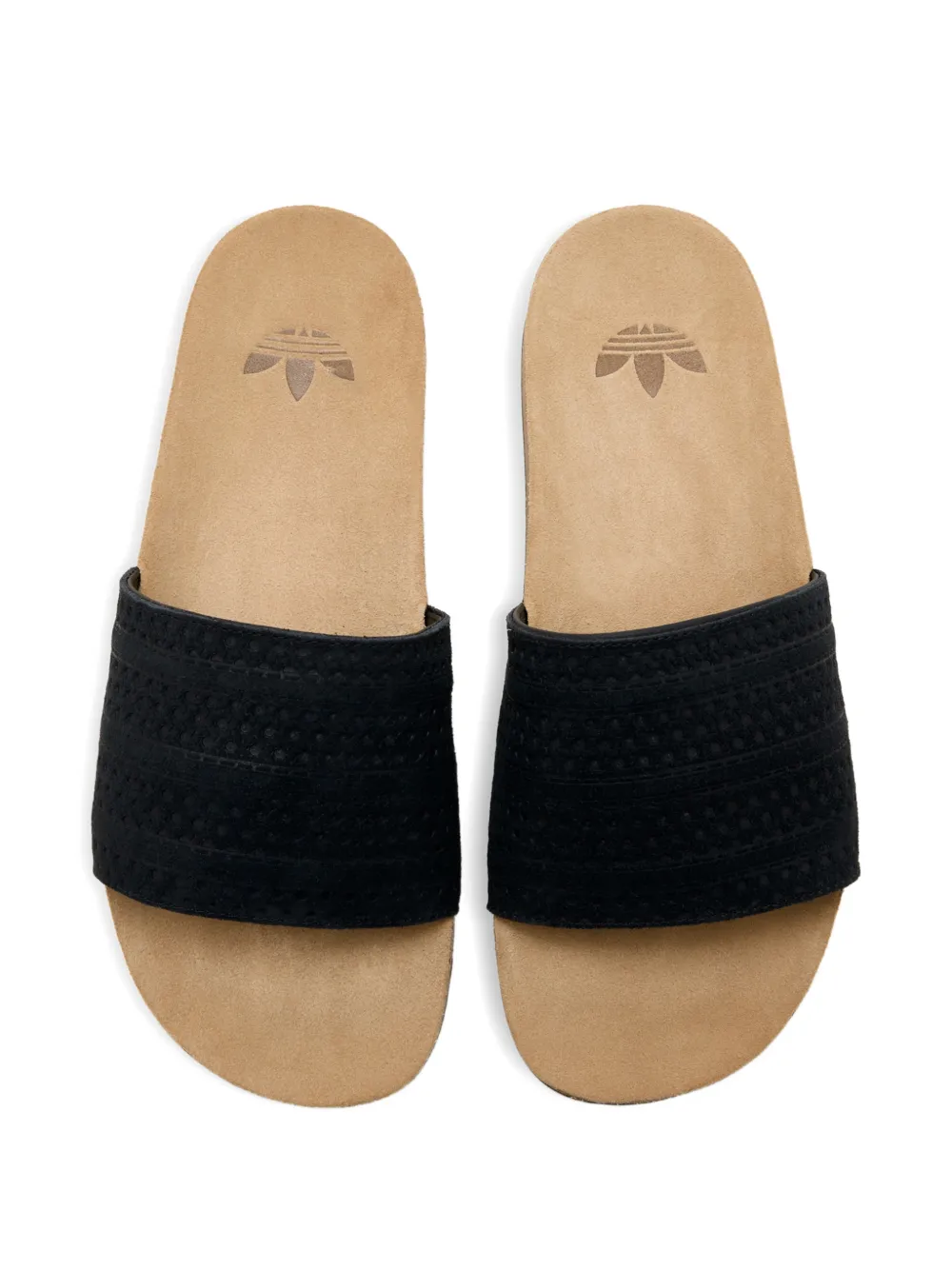 adidas Adilette sandalen met geperforeerde band Zwart