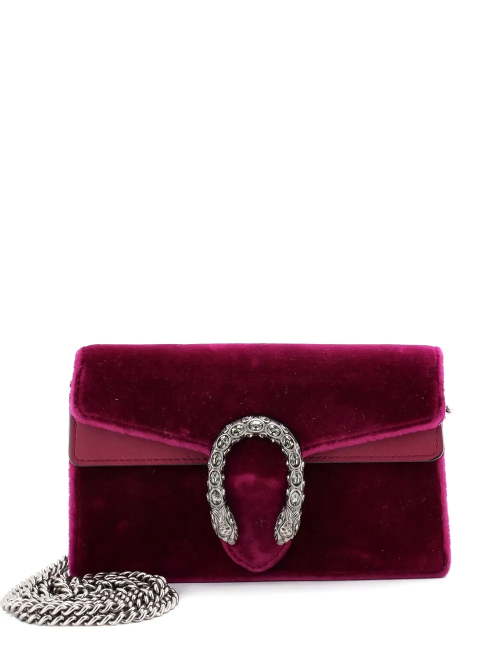 Gucci Pre-Owned Dionysus Bag Velvet Super Mini crossbody bag - Rosa