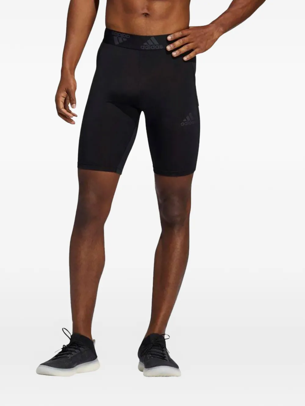 adidas Shorts Techfit con dettaglio a 3 righe - Nero