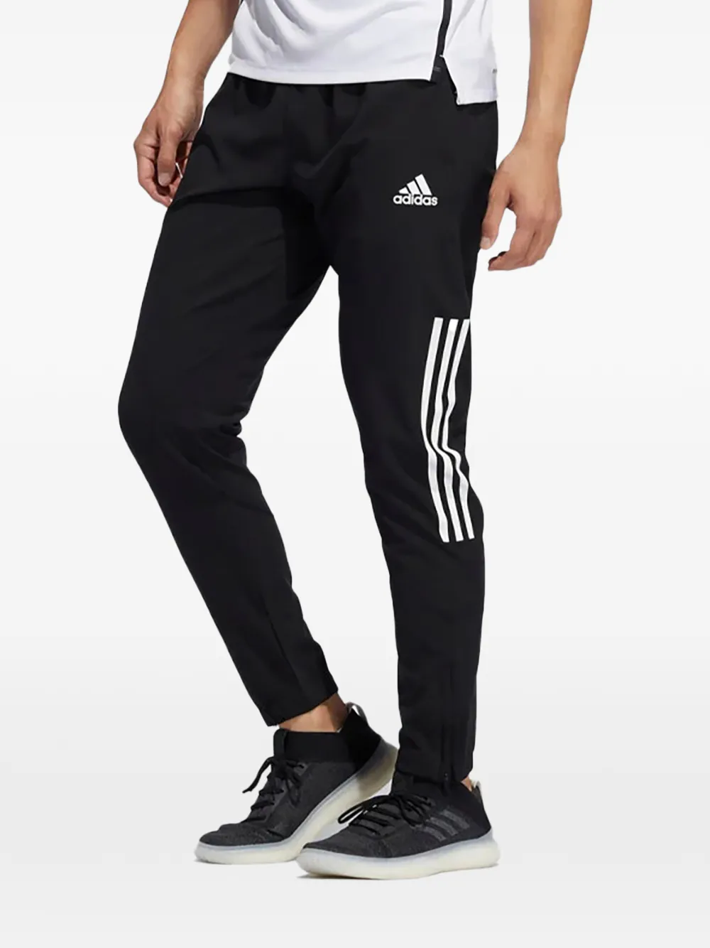 Adidas Originals 3-stripes Windbreaker Track Pants In Black