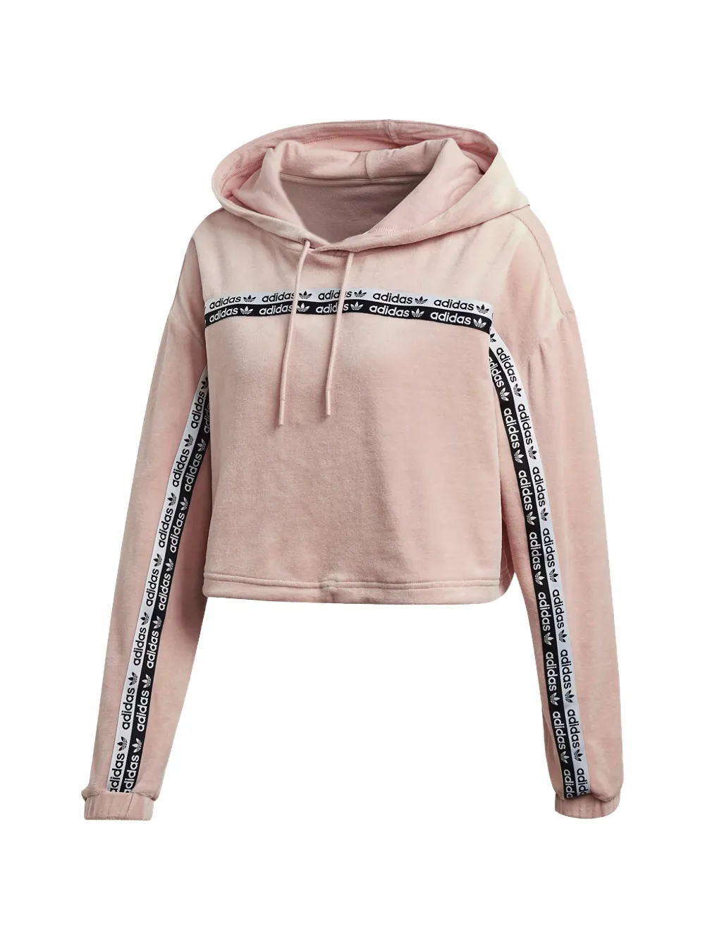 adidas Cropped-Hoodie - Rosa