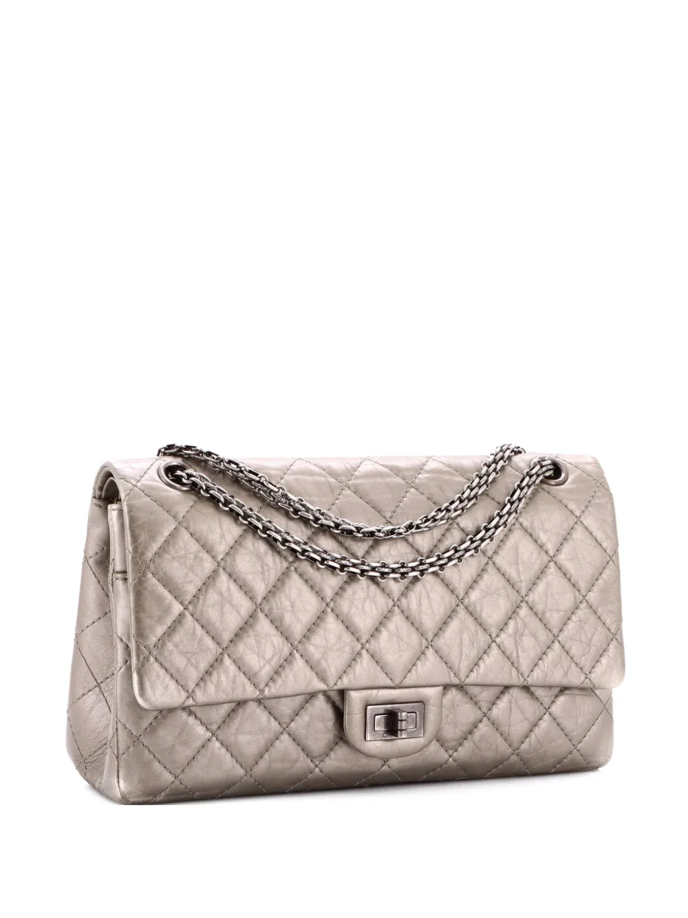 CHANEL Pre-Owned Reissue 2.55 Flap Bag Quilted Aged Calfskin 226 shoulder bag - Silber