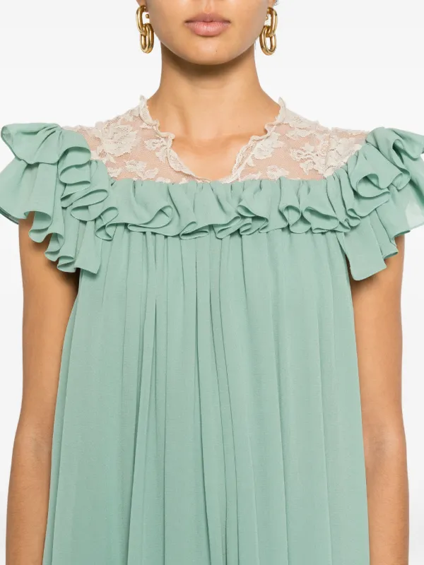 slim fit dress slacks Chloe Collared Dress Sage
