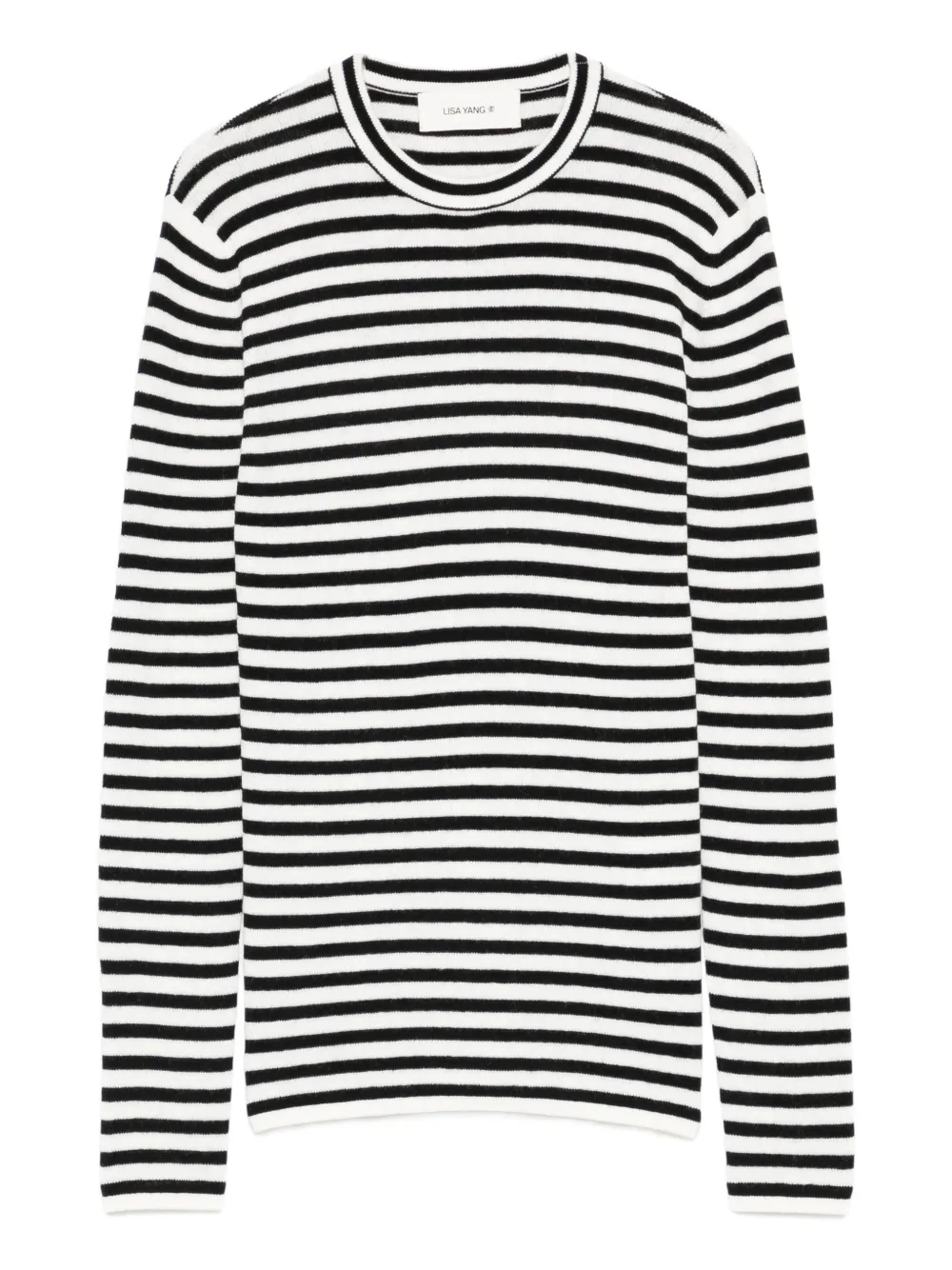 Lisa Yang striped crew-neck top | White | Image 1