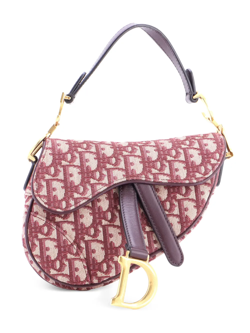 Christian Dior Pre-Owned Saddle Handbag Oblique Canvas Mini shoulder bag - Rosso