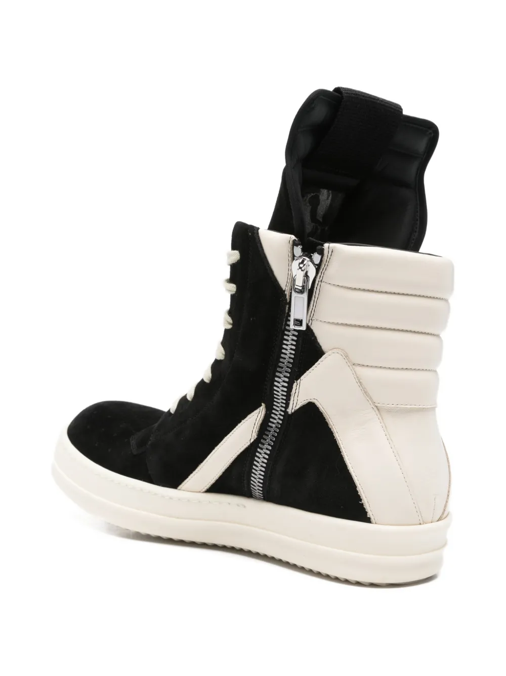 Rick Owens Geobasket high-top leather sneakers Zwart
