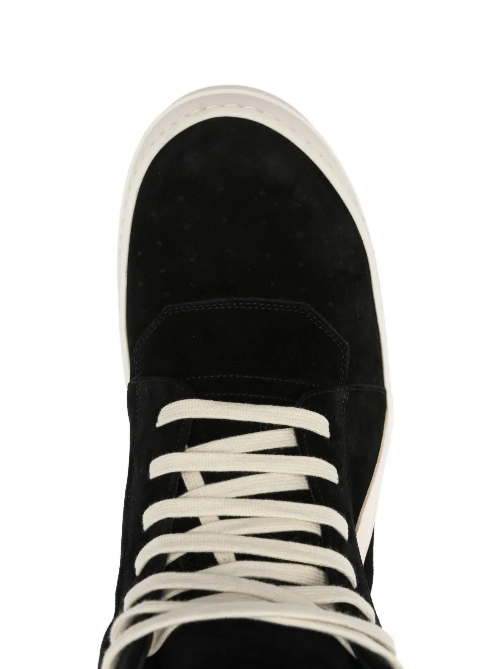Rick Owens Geobasket high-top leather sneakers Zwart