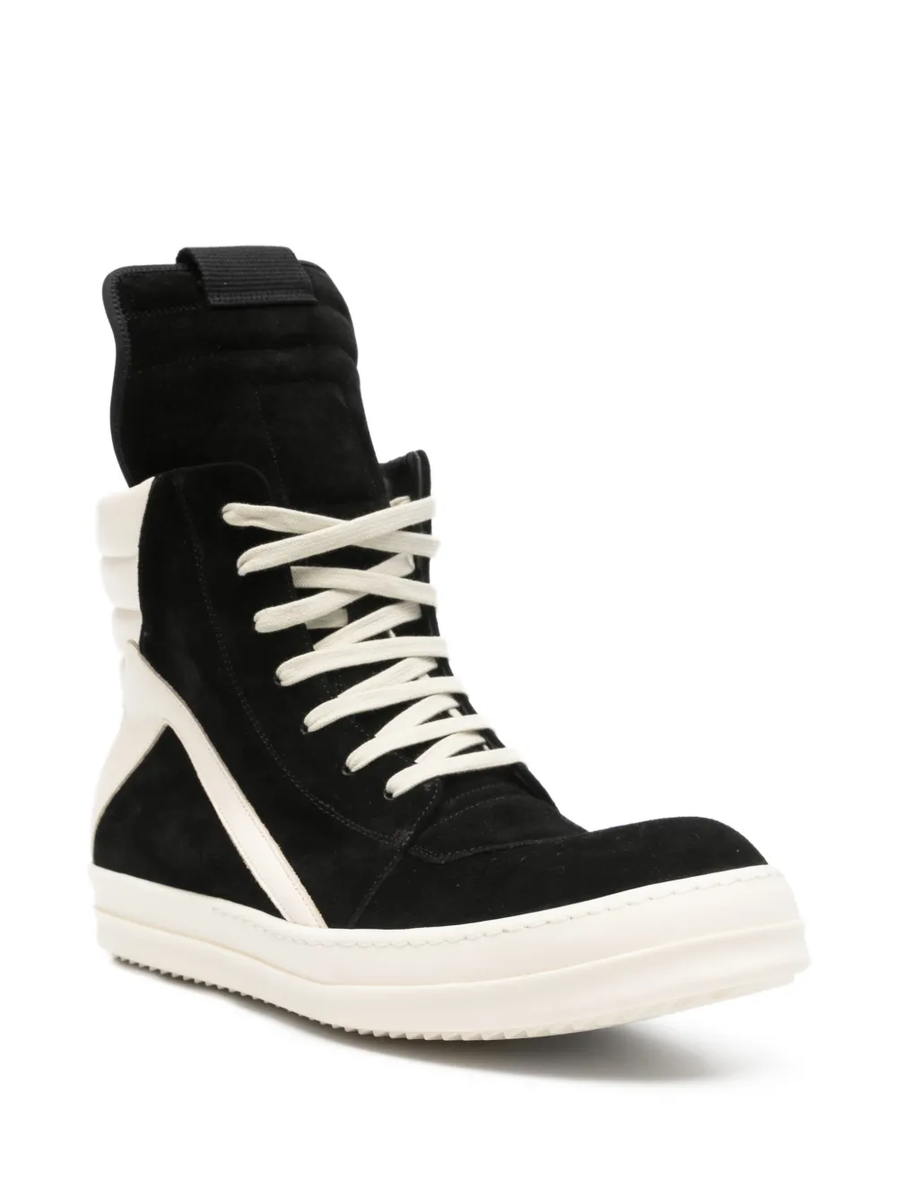 Rick Owens Geobasket high-top leather sneakers Zwart