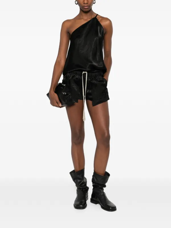 Rick Owens ワンショルダー トップ | ブラック | FARFETCH JP