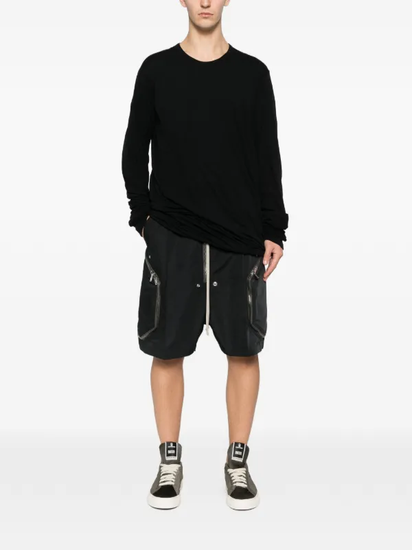 Rick Owens Jumbo Double long-sleeved T-shirt | Black | FARFETCH JO