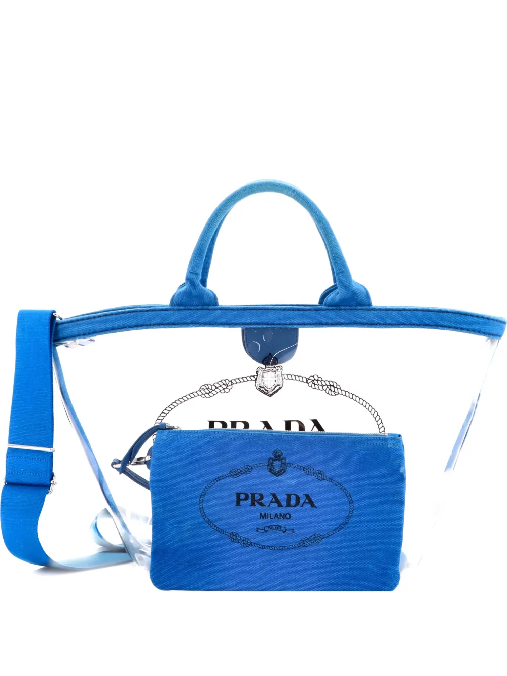 Prada Pre-Owned Logo PVC tote bag - Blu