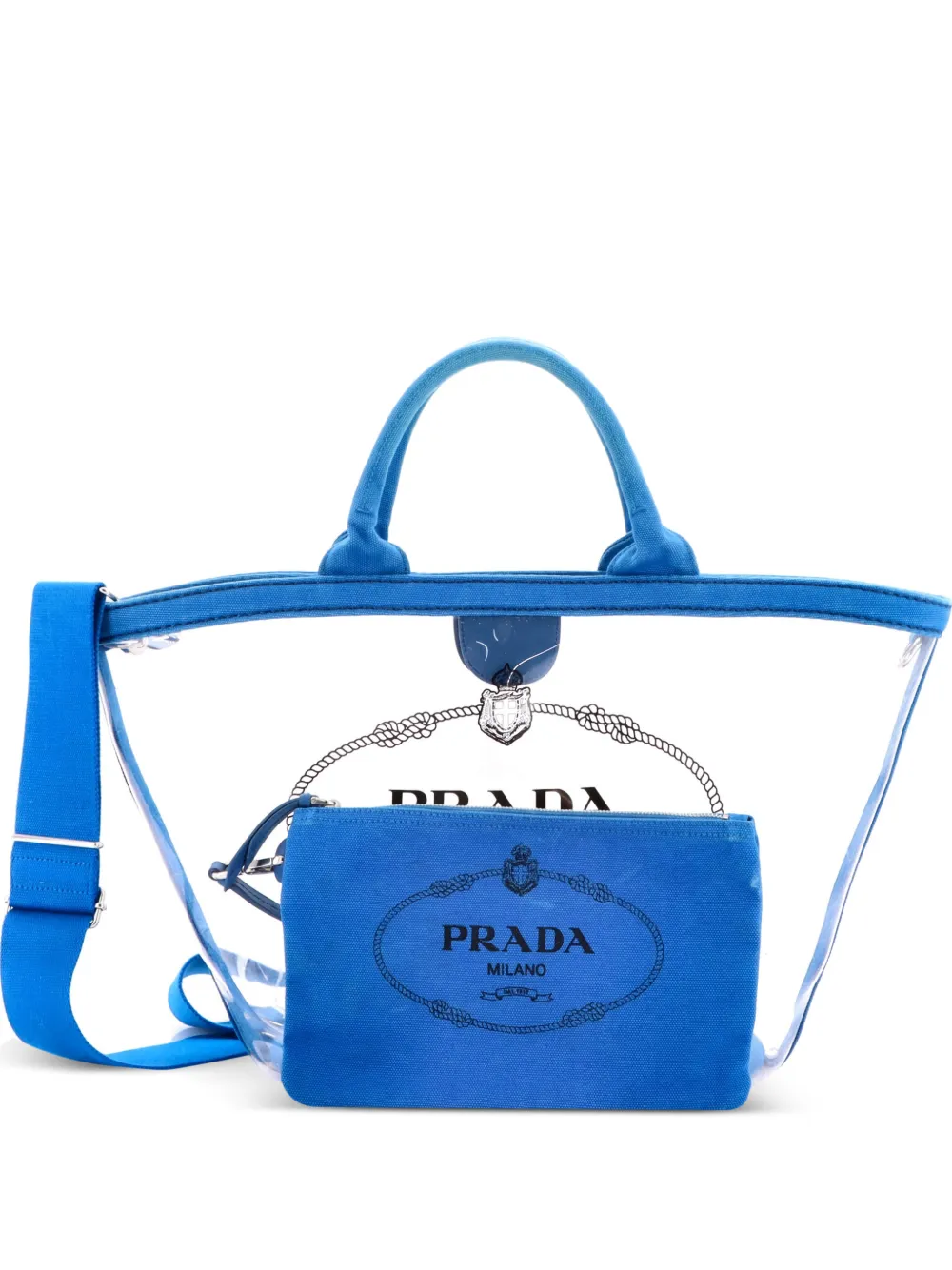 Prada Pre-Owned Logo PVC tote bag - Blu
