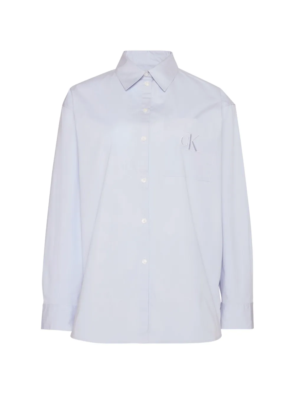 Calvin Klein chest-pocket logo-detail shirt - Blu