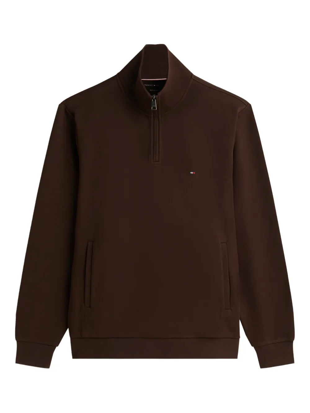Tommy Hilfiger zip-up high-neck sweater | Brown | Image 1