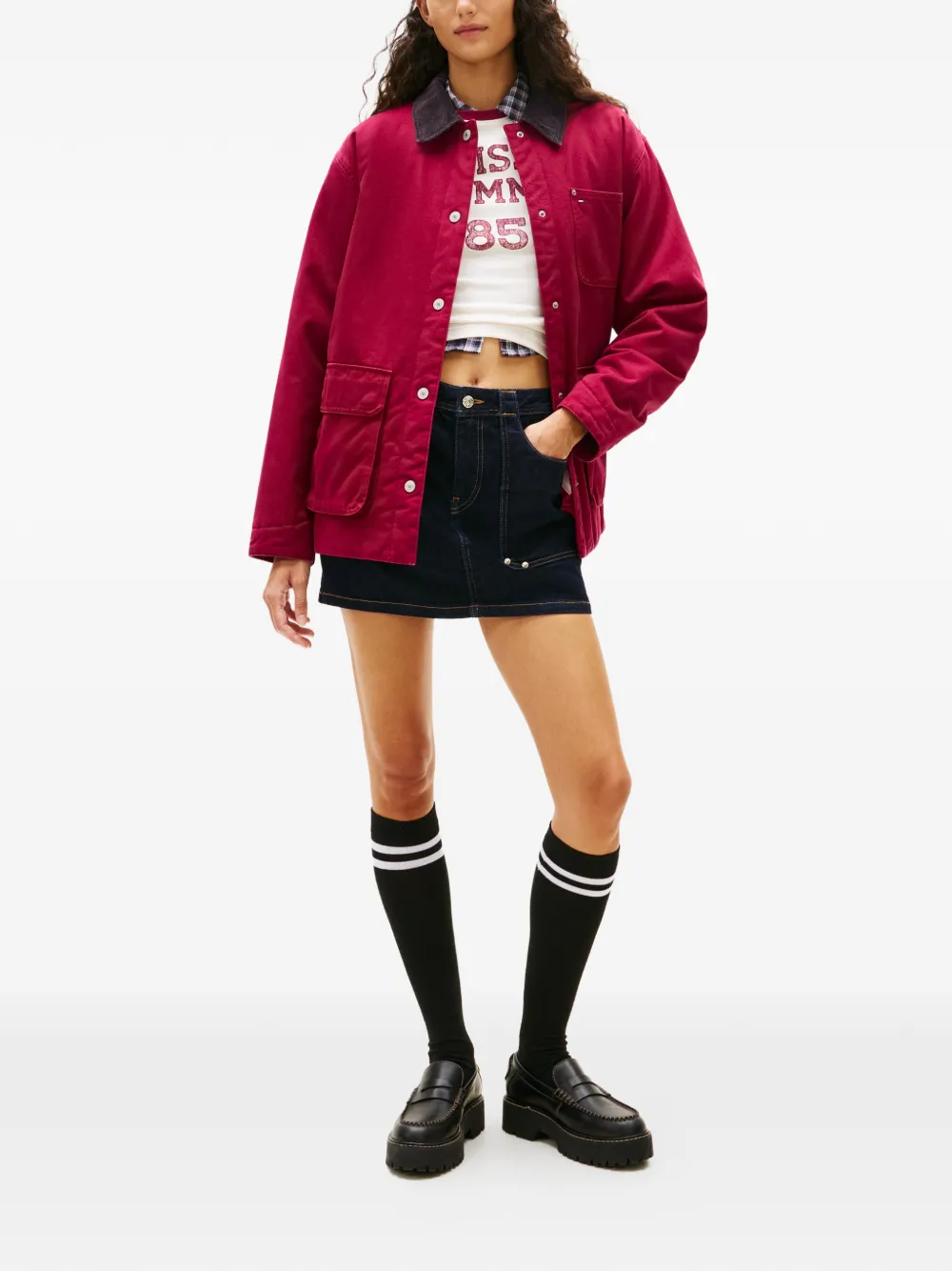 Tommy Jeans Corduroy-collar Jacket - Red 