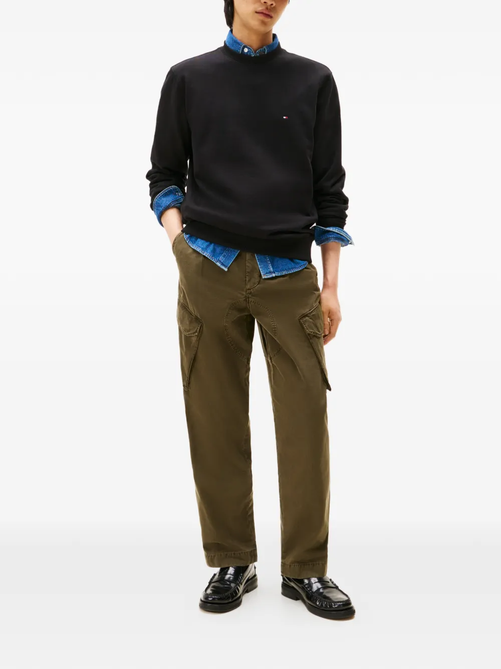 Tommy Hilfiger logo-detail sweatshirt - Zwart