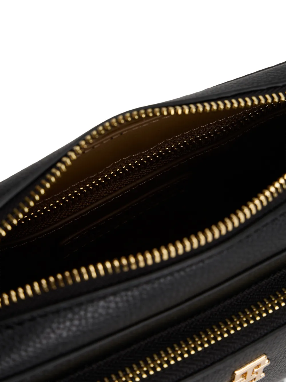 Tommy Hilfiger Schoudertas met logodetail en rits Zwart