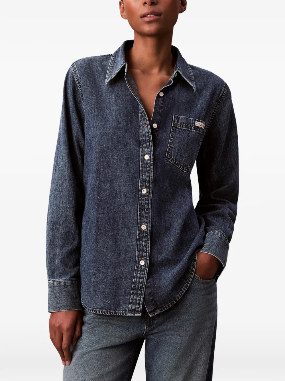  Calvin Klein Buttoned Shirt - Blue 