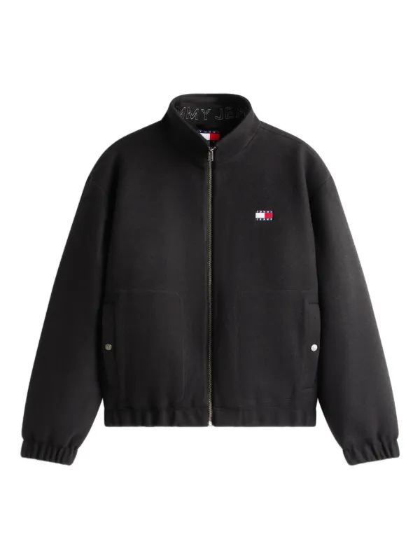 ☆tomi☆ Tommy Jeans Jaqueta Com Fechamento Por Zíper | Preto | FARFETCH BR