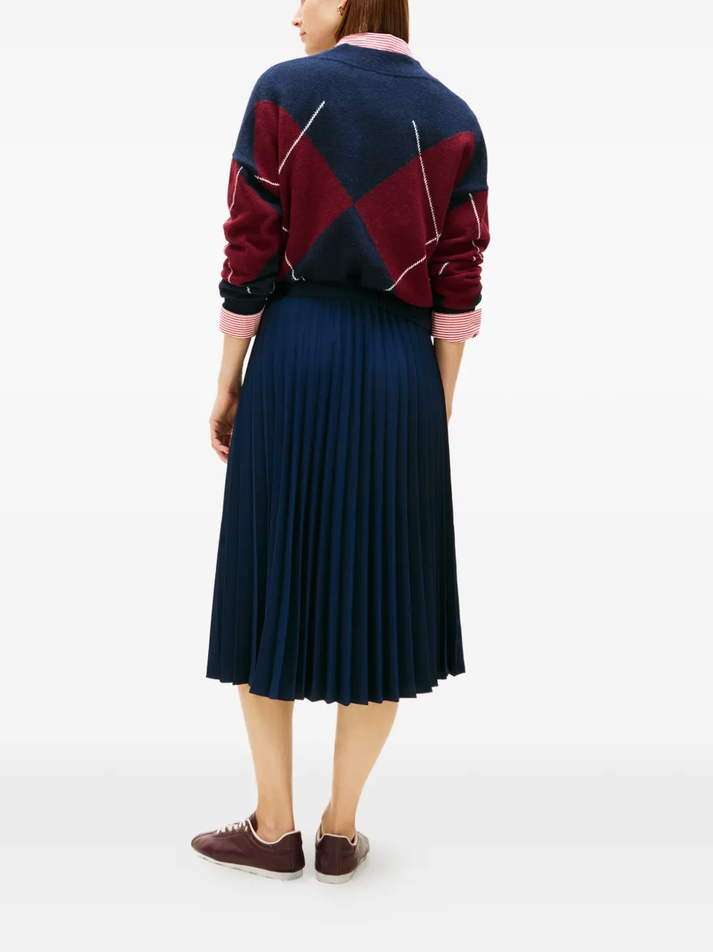  Tommy Hilfiger Pleated Midi Skirt - Blue 