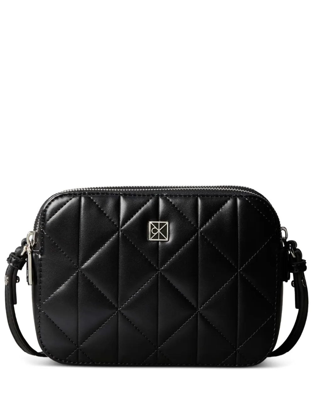 Calvin Klein double-zip quilted shoulder bag - Nero