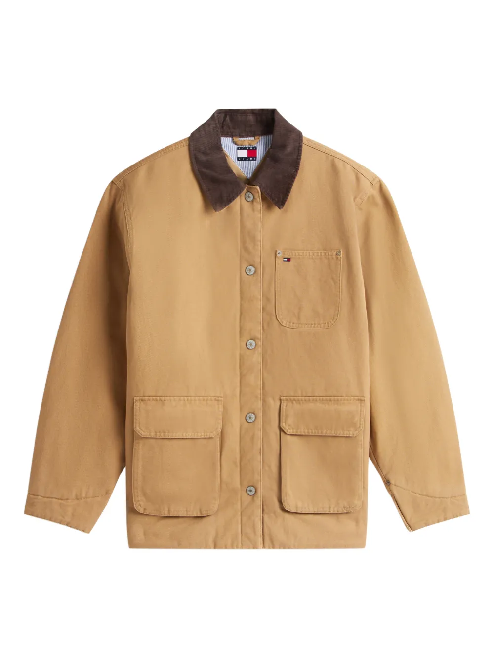 Tommy Jeans corduroy-collar jacket - Toni neutri