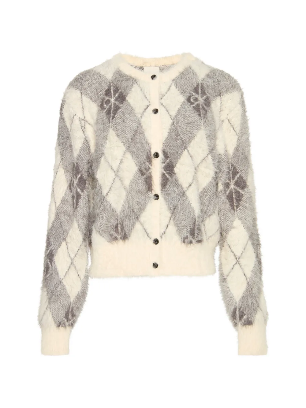 Calvin Klein argyle-pattern buttoned cardigan - Toni neutri