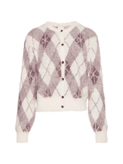 Calvin Klein — argyle-pattern buttoned cardigan