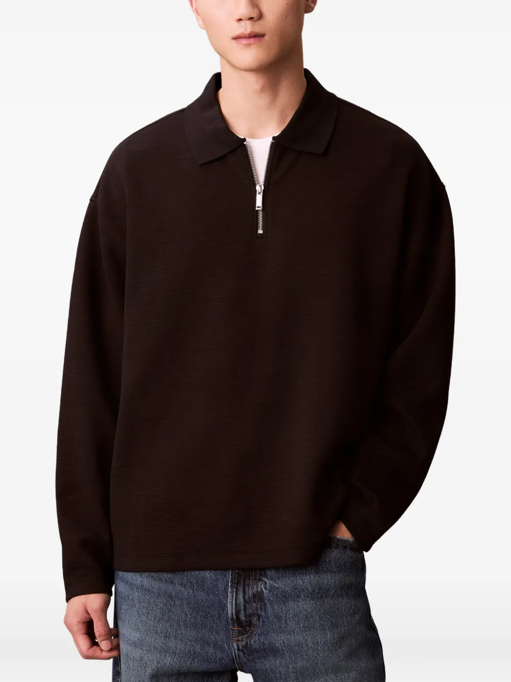 Calvin Klein Langärmeliges Poloshirt | Sweatshirts | Image 2