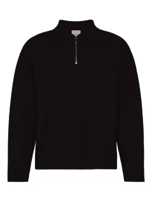 極暖 ENPORIO ARMANIストライプ ハーフジップセーター XL Emporio Armani ハーフジップ セーター | ブラック | FARFETCH JP