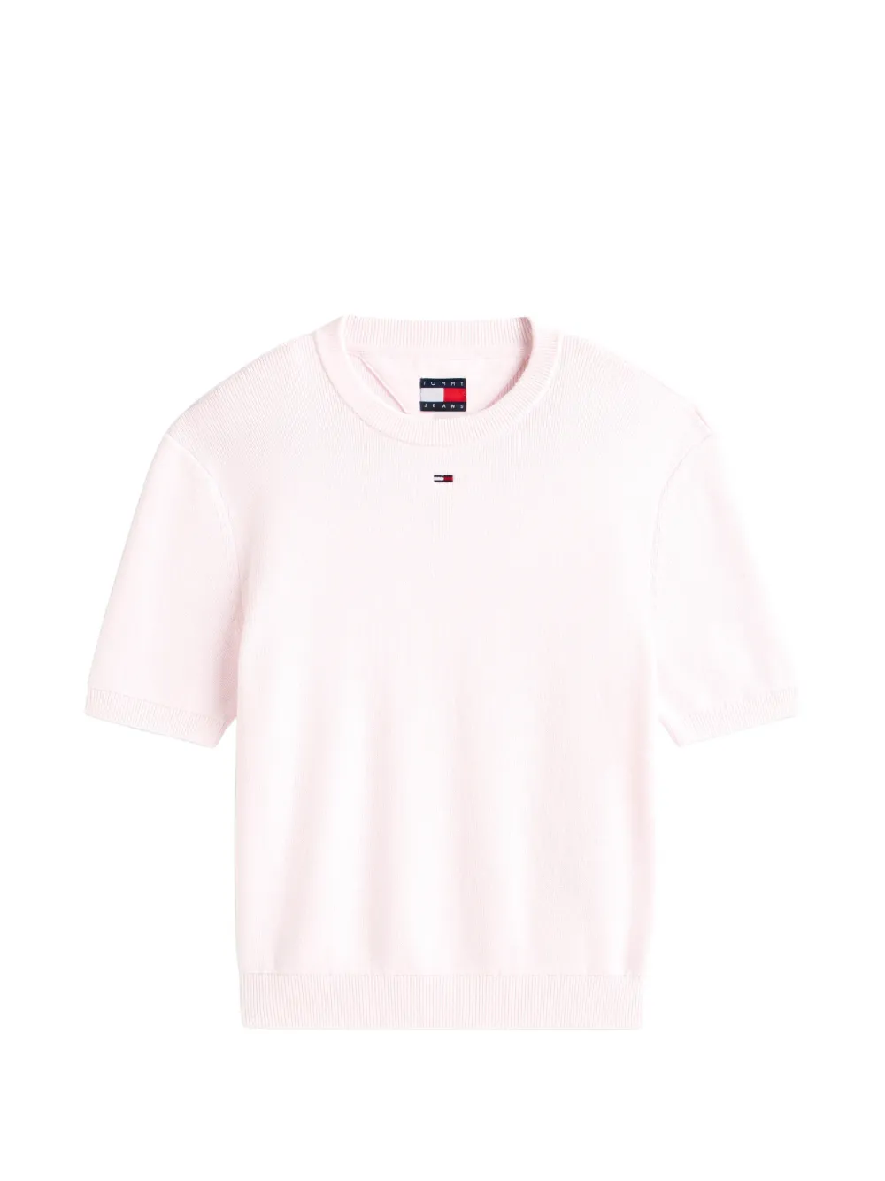 Tommy Jeans logo knitted T-shirt - Rosa