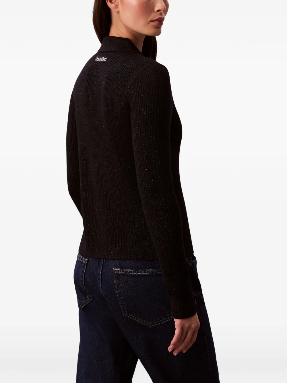 Calvin Klein Vest met kraag en knopen Blauw