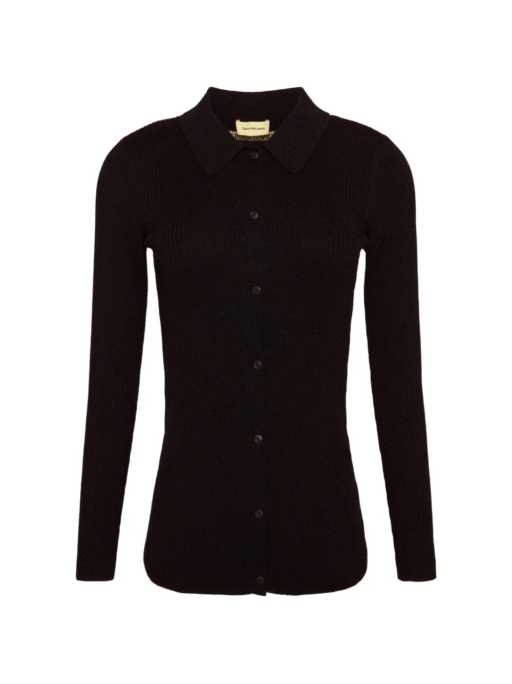 Calvin Klein buttoned collared cardigan - Blu