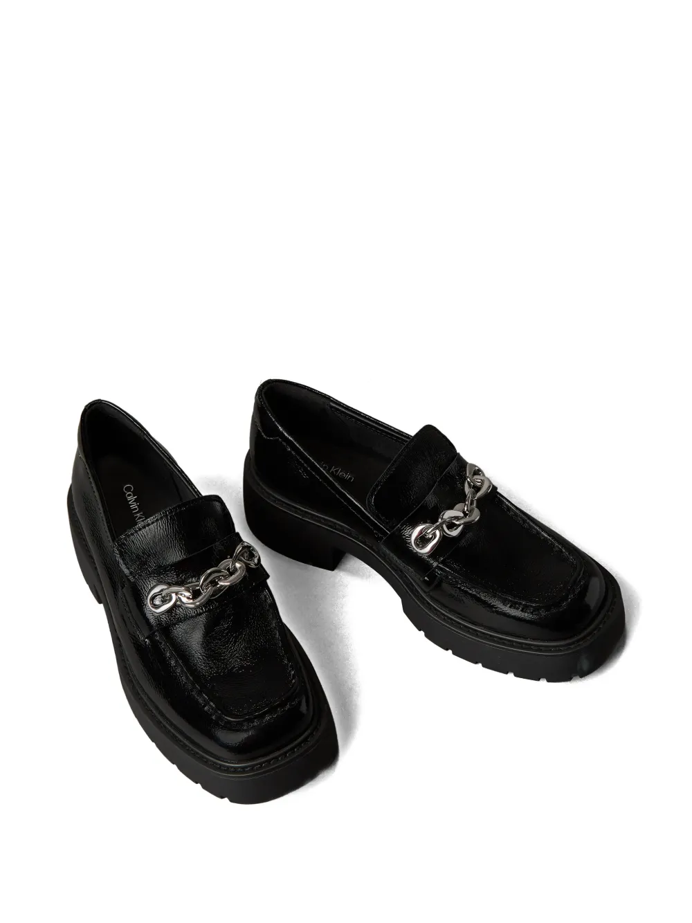 Calvin Klein Leren loafers Zwart