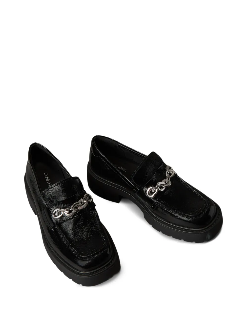 Calvin Klein Leren loafers Zwart