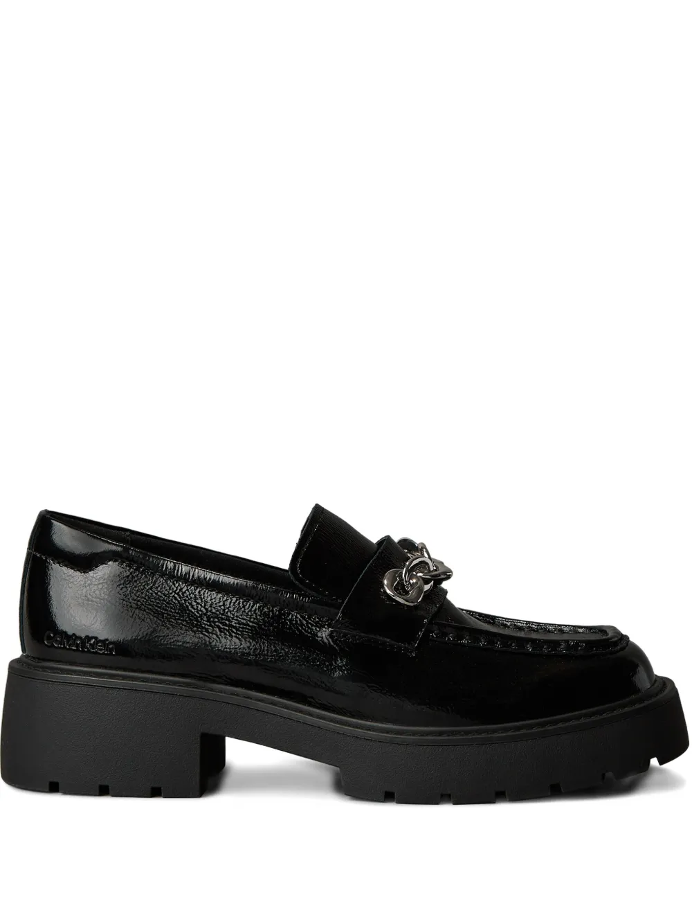 Calvin Klein Leren loafers Zwart