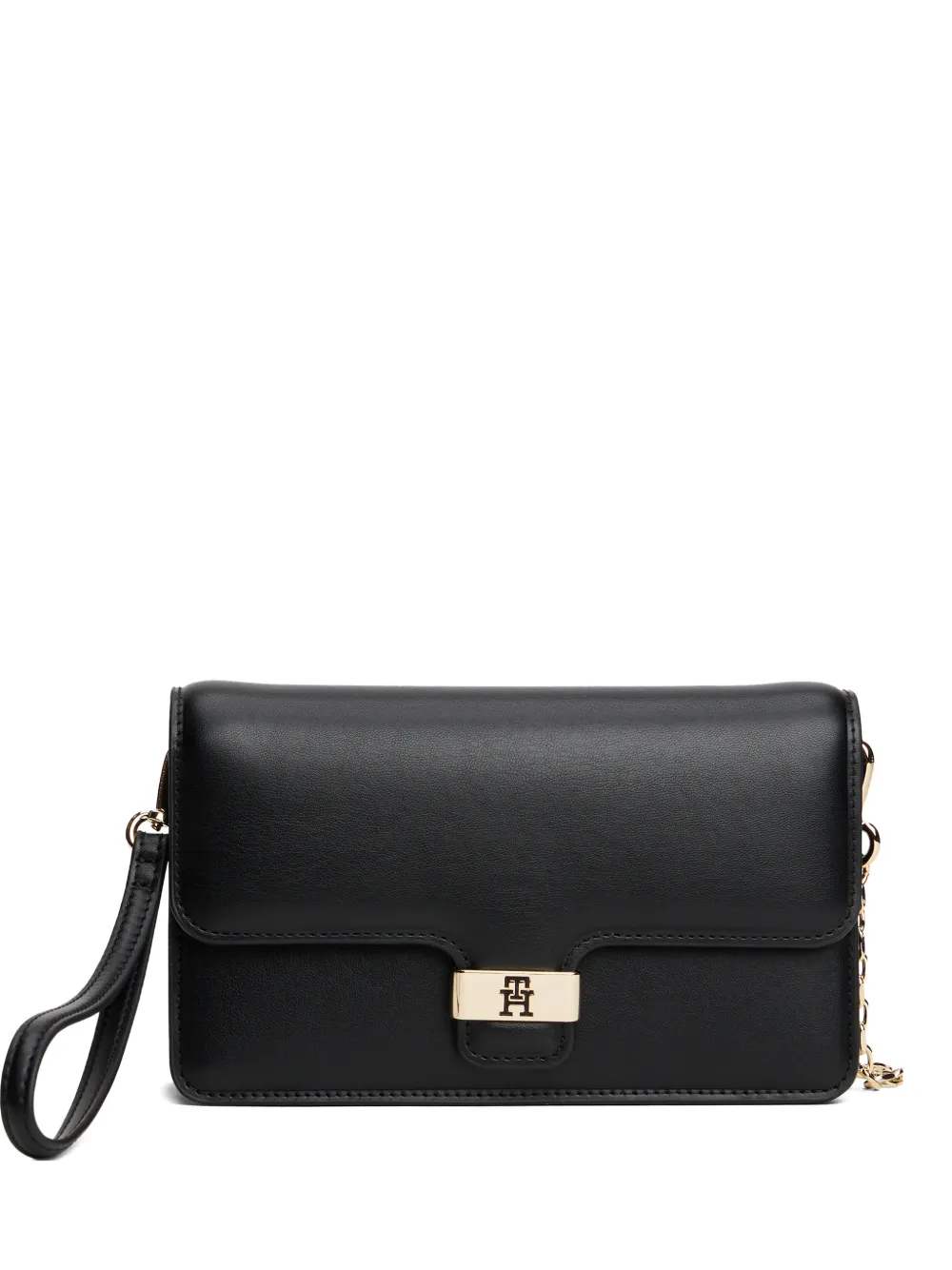 Tommy Hilfiger TH Monogram-plaque clutch bag | Black | Image 1