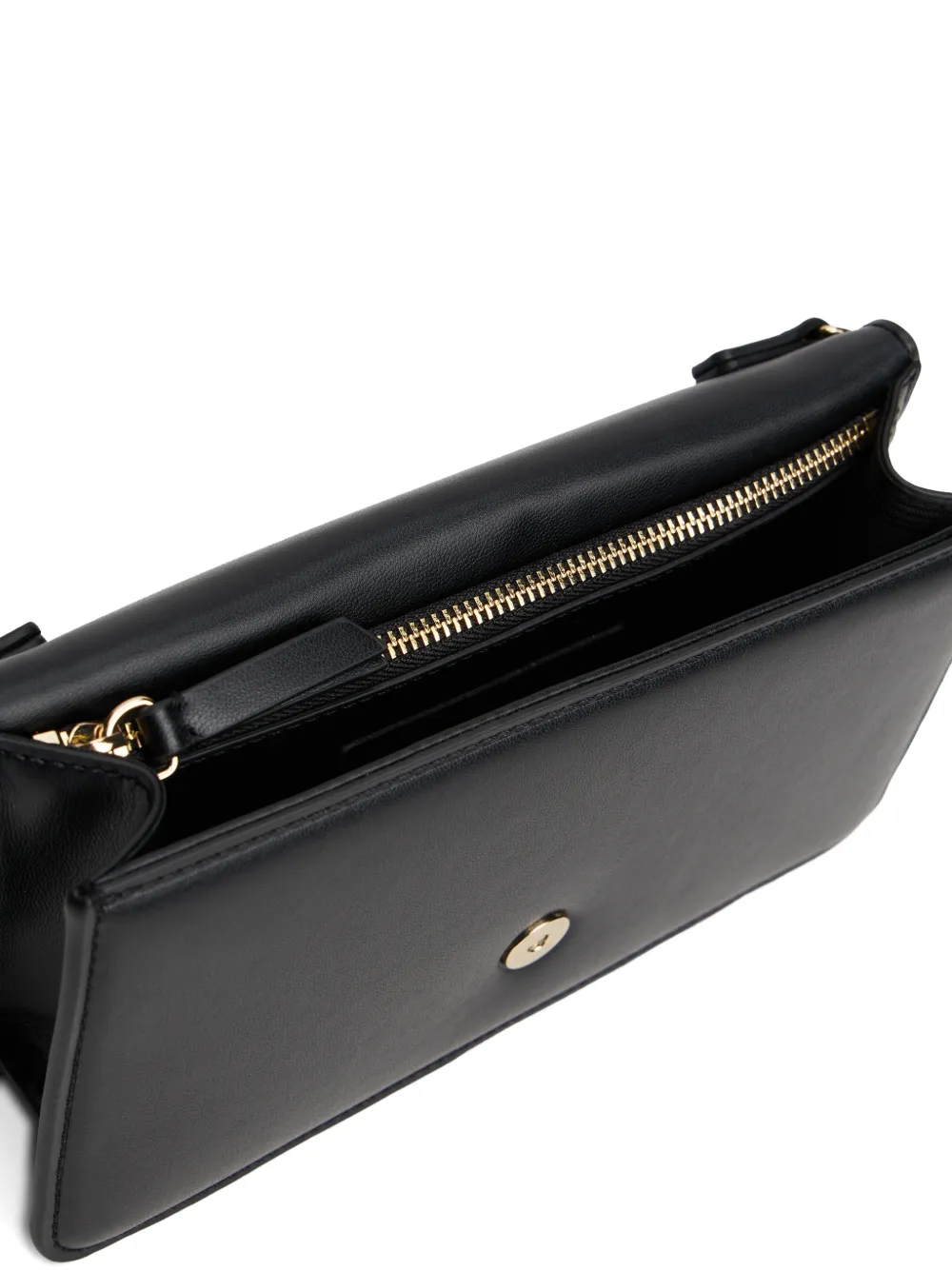 Tommy Hilfiger Th Monogram-plaque Clutch Bag In Black